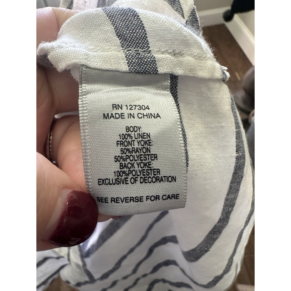 John Mark Striped Embroidered Patchwork Long Slee… - image 7